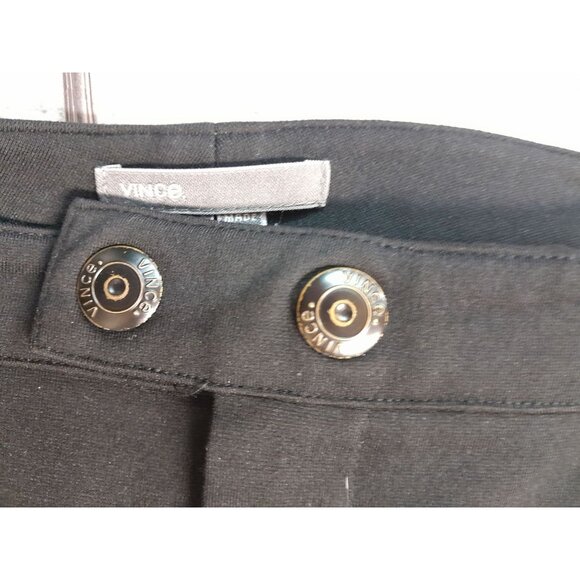 Vince Formal Stretch Capsule Quality Stretch Work Event Sz 6 Pants Black Pocket - Picture 3 of 6